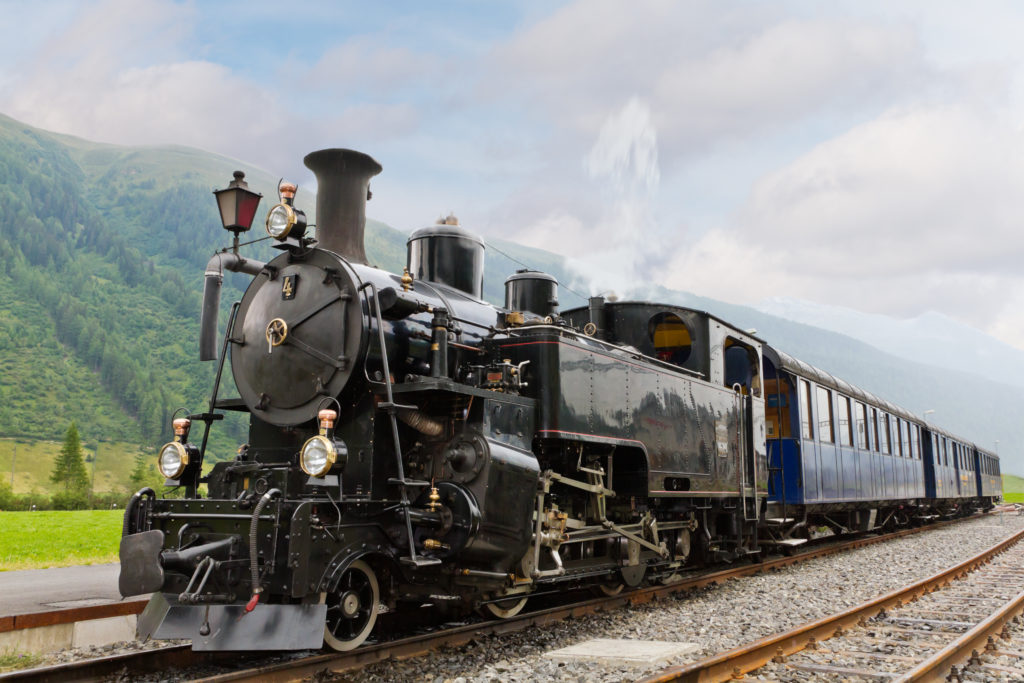 vintage steam train